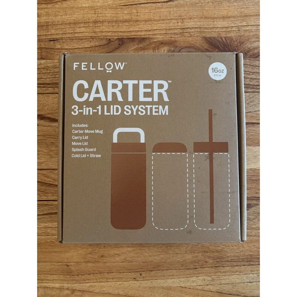 Fellow Carter 3-in-1 Sip System Coffee Mug Matte 16 oz Insulated Mug